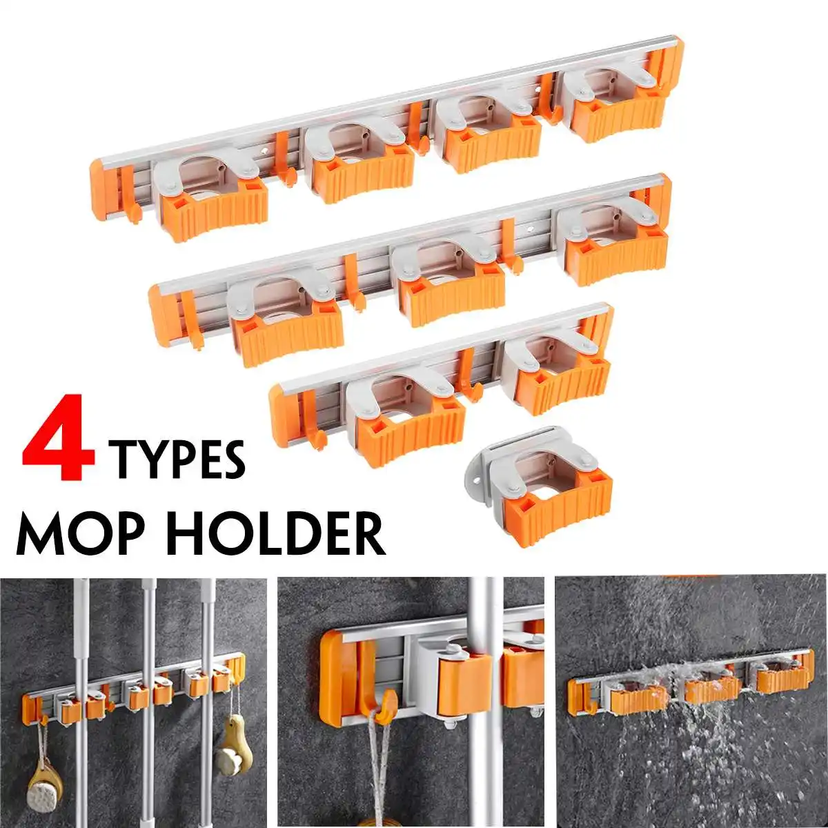 New Multifunctional Mop Holder Wall Mounted Kitchen Bathroom 4 Position Mop and Broom Holder with 5 Hooks Mop Holder
New Multifunctional Mop Holder Wall Mounted Kitchen Bathroom 4 Position Mop and Broom Holder with 5 Hooks Mop Holder