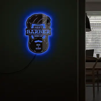 Barber Shop Color Changing Wall Light Shave and Haircut Mirror with LED Illumination Hairdresser Acrylic Mood Lamp
Barber Shop Color Changing Wall Light Shave and Haircut Mirror with LED Illumination Hairdresser Acrylic Mood Lamp