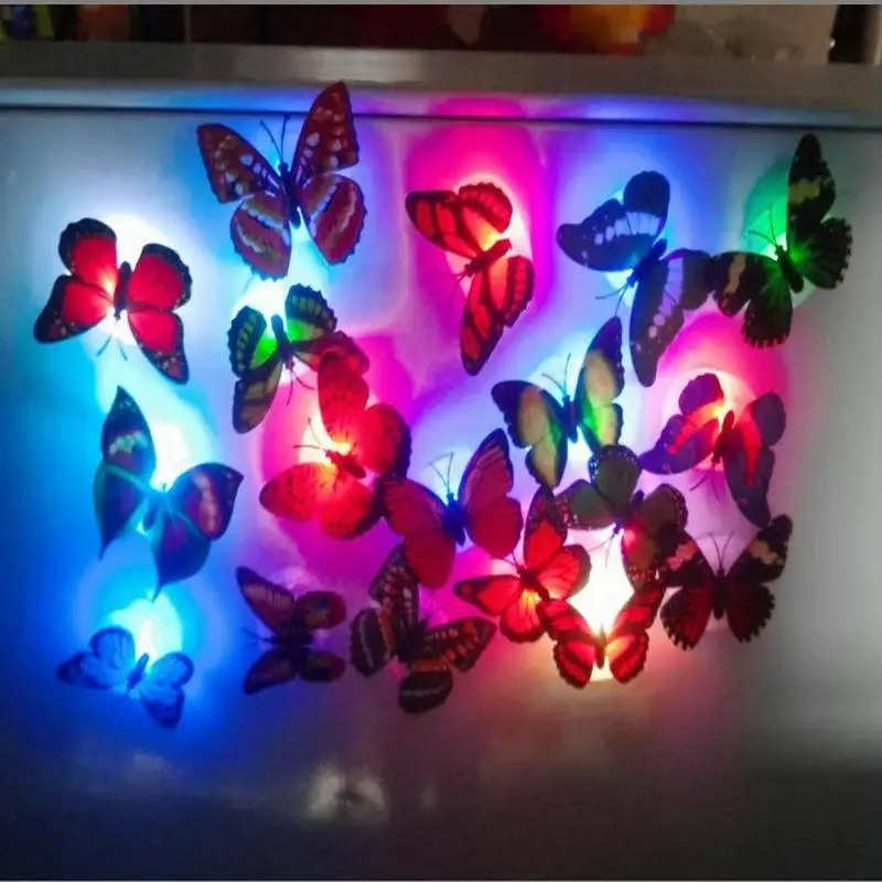 1/6/10pcs Lovely Butterfly LED Night Light Color Changing Light Lamp Beautiful Home Decorative Wall Nightlights 40MR8
1/6/10pcs Lovely Butterfly LED Night Light Color Changing Light Lamp Beautiful Home Decorative Wall Nightlights 40MR8