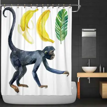 Monkey and Banana Isolated on White Background Shower Curtain,064628 with Hooks,36''W x 72''H
Monkey and Banana Isolated on White Background Shower Curtain,064628 with Hooks,36''W x 72''H
