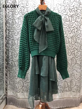 Two Piece Sweater Suits 2020 Spring Summer Ladies Geometric Patterns Knitted Pullovers+Bow Tie Elegant Sleeveless Dress Sets
Two Piece Sweater Suits 2020 Spring Summer Ladies Geometric Patterns Knitted Pullovers+Bow Tie Elegant Sleeveless Dress Sets