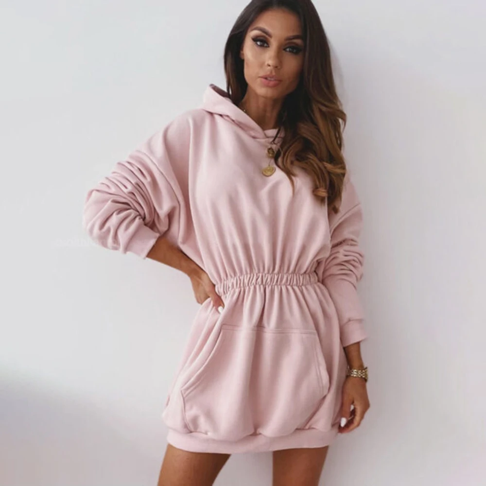 Autumn Winter Casual Women Hooded Corset Long Sleeve Mini Dress Top College Style Solid Color Hoodies Pullovers Dresses
Autumn Winter Casual Women Hooded Corset Long Sleeve Mini Dress Top College Style Solid Color Hoodies Pullovers Dresses