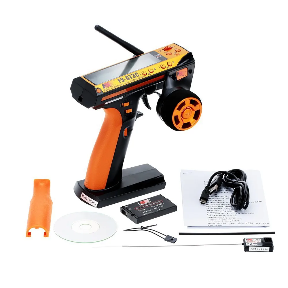 FlySky GT3C FS-GT3C 2.4GHz 3-Channel Transmitter with GR3E Receiver For RC Cars Boat
FlySky GT3C FS-GT3C 2.4GHz 3-Channel Transmitter with GR3E Receiver For RC Cars Boat