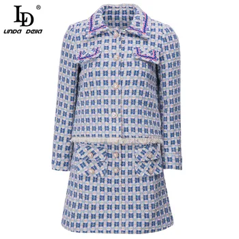 LD LINDA DELLA Autumn Winter Elegant Tweed Suit Women Fashion Designer Vintage Long sleeve tassel Tops+Mini Skirt 2 Pieces Sets
LD LINDA DELLA Autumn Winter Elegant Tweed Suit Women Fashion Designer Vintage Long sleeve tassel Tops+Mini Skirt 2 Pieces Sets