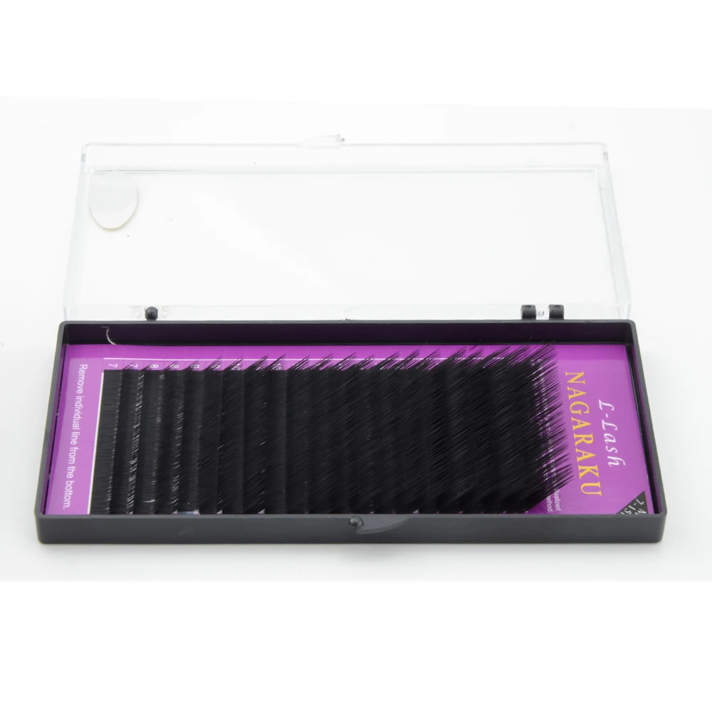NAGARAKU Mink Eyelashes Makeup Maquiagem L curl 7~15mm Mix 20 rows/case Mink Eyelash Extension L curl Magnetic Eyelashes Cilios
