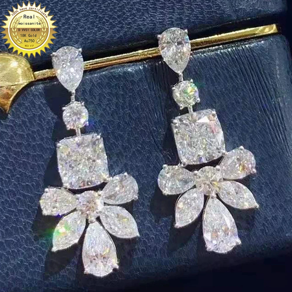 Серьги-капельки из 18-каратного золота Au750 DVVS Муассанит Бриллианты, круглые, маркиза, для свадьбы, вечеринки, помолвки, юбилея
Серьги-капельки из 18-каратного золота Au750 DVVS Муассанит Бриллианты, круглые, маркиза, для свадьбы, вечеринки, помолвки, юбилея