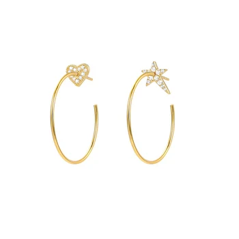 Asymmetric stars love circle earrings fashionable new products
Asymmetric stars love circle earrings fashionable new products