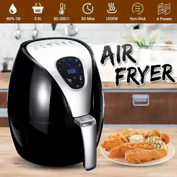 1500W Air Fryer Multi-Functional Digital Health Cooker Timer Oven Low Fat Oil Free 6 Preset Food Grilling Roasting Deep Fryer
1500W Air Fryer Multi-Functional Digital Health Cooker Timer Oven Low Fat Oil Free 6 Preset Food Grilling Roasting Deep Fryer