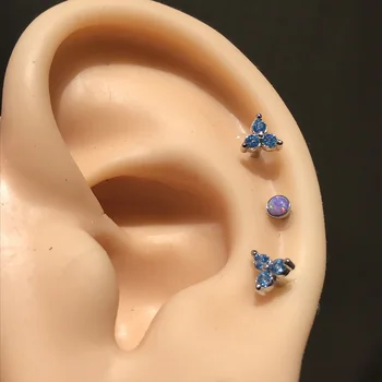 3pcs/set New arrival stainless steel opal zircon body piercing jewelry tragus conch daith cartilage ear piercing helix piercing
3pcs/set New arrival stainless steel opal zircon body piercing jewelry tragus conch daith cartilage ear piercing helix piercing