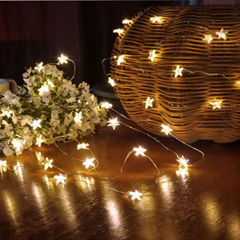 3M 30LED Stars String Lights Outdoor Garland Battery Powered LED Fairy lights Holidays New Year Party Xmas Decor Light Chain J50
3M 30LED Stars String Lights Outdoor Garland Battery Powered LED Fairy lights Holidays New Year Party Xmas Decor Light Chain J50