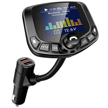 Bluetooth FM Transmitter for Car, Wireless Radio Adapter Hands-Free Kit 1.8 Inch Color Display with QC3.0 Fast Charging Function
Bluetooth FM Transmitter for Car, Wireless Radio Adapter Hands-Free Kit 1.8 Inch Color Display with QC3.0 Fast Charging Function