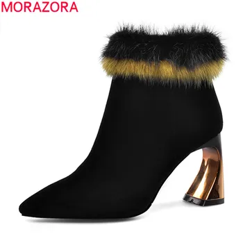 MORAZORA 2020 fashion new arrive women brand boots high heels pointed toe ladies shoes winter keep warm ankle boots black
MORAZORA 2020 fashion new arrive women brand boots high heels pointed toe ladies shoes winter keep warm ankle boots black