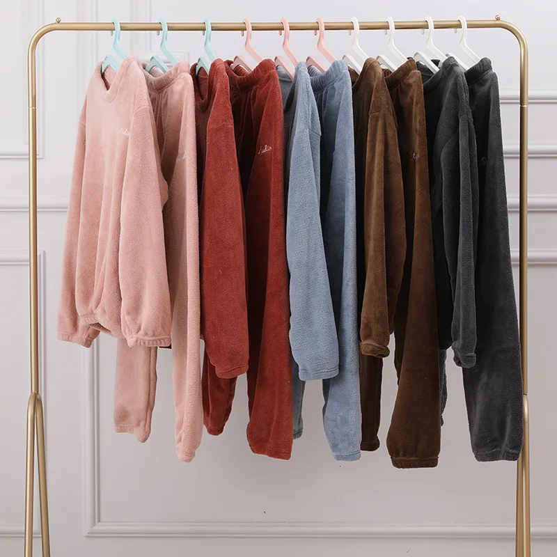 Winter Flannel Pajama Set Womens Fleece Pajamas Sleepwear Home Clothing Thick Warm Coral Velvet Female Nightgown Suit Pajama
Winter Flannel Pajama Set Womens Fleece Pajamas Sleepwear Home Clothing Thick Warm Coral Velvet Female Nightgown Suit Pajama