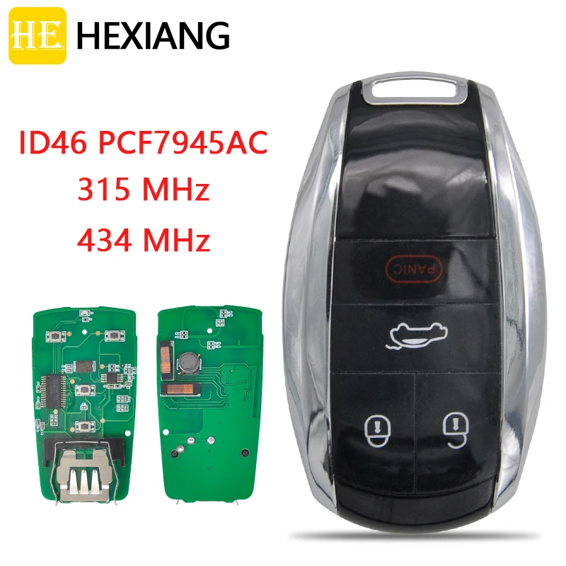 HEXIANG Car Remote Key For Bentley Audi A8 Volkswagen 315/434MHz With ID46 PCF7945AC 
HEXIANG Car Remote Key For Bentley Audi A8 Volkswagen 315/434MHz With ID46 PCF7945AC