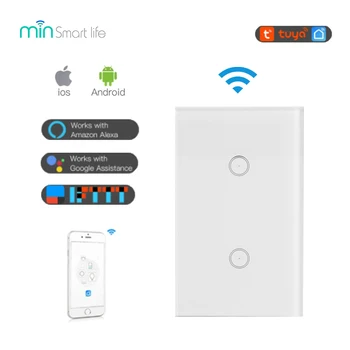 Multi-function Wifi Touch Smart Switch US Plug 2 Gang Wireless Wall Interrupter timing APP Remote Control Voice Touch Control
Multi-function Wifi Touch Smart Switch US Plug 2 Gang Wireless Wall Interrupter timing APP Remote Control Voice Touch Control