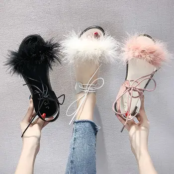 2020 New Style Bandage Cloth Sandals Women's Summer Versatile Flat Furry Sandals
2020 New Style Bandage Cloth Sandals Women's Summer Versatile Flat Furry Sandals