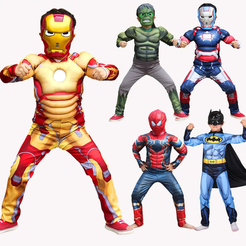 Halloween Children Boy Carnival Deluxe Sets Muscle clothes Super Hero Captain America SpiderMan Hulk Batman Iron man Costume 
Halloween Children Boy Carnival Deluxe Sets Muscle clothes Super Hero Captain America SpiderMan Hulk Batman Iron man Costume