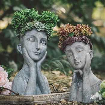 Goddess Statue Wearing Succulent Wreath Think Garden Flower Pot Decor Crafts Creative Home Living Room Decor Vase Gift Figurines
Goddess Statue Wearing Succulent Wreath Think Garden Flower Pot Decor Crafts Creative Home Living Room Decor Vase Gift Figurines