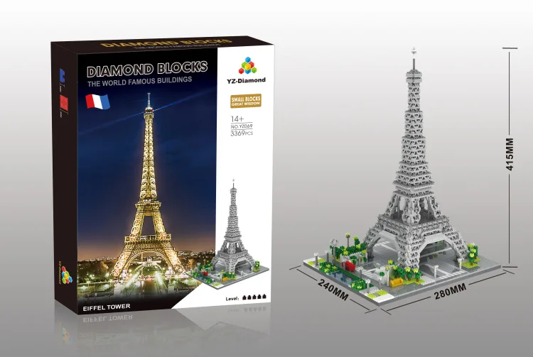 Weili YZ Tiny Granule Assembled Building Blocks Toy Paris Eiffel Tower Architecture Series 069
Weili YZ Tiny Granule Assembled Building Blocks Toy Paris Eiffel Tower Architecture Series 069