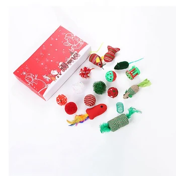 Pet Cat Christmas Gift Set Assorted Toy 16 Pieces/Set With Beautiful Storage Box Cat Interactive ToysHOT
Pet Cat Christmas Gift Set Assorted Toy 16 Pieces/Set With Beautiful Storage Box Cat Interactive ToysHOT