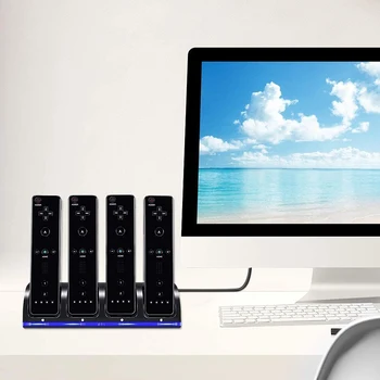 4 In 1 Remote Controller Charging Dock Station with 4PCS 2800MAh Rechargeable Batteries for Wii/Wii U Controller
4 In 1 Remote Controller Charging Dock Station with 4PCS 2800MAh Rechargeable Batteries for Wii/Wii U Controller