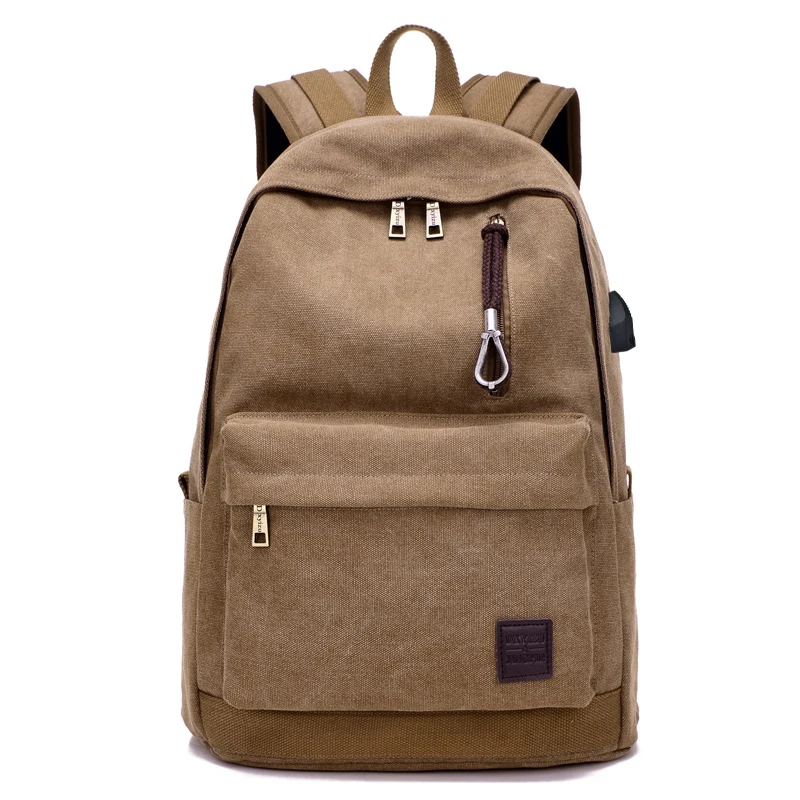 Men Canvas Backpack Usb Charge School Book Bag Male Outdoor Travel Backpack Solid Color School Bags for Teenage Girls
Men Canvas Backpack Usb Charge School Book Bag Male Outdoor Travel Backpack Solid Color School Bags for Teenage Girls