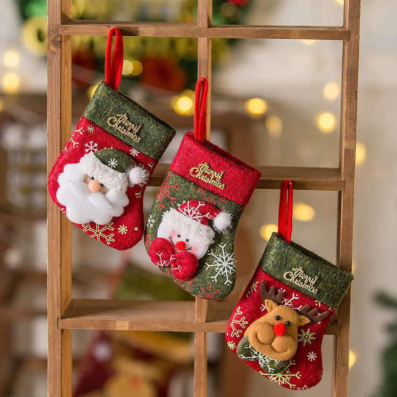 Christmas Stockings Hanging Ornaments Sock Christmas Gift Kids Candy Bag Gift Holders Christmas Tree Decorations for New Year
Christmas Stockings Hanging Ornaments Sock Christmas Gift Kids Candy Bag Gift Holders Christmas Tree Decorations for New Year