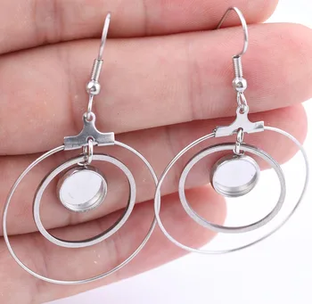 20pcs stainless steel blank cabochon earring base settings 8mm with circle hoop charms diy accessories for earrings making 
20pcs stainless steel blank cabochon earring base settings 8mm with circle hoop charms diy accessories for earrings making