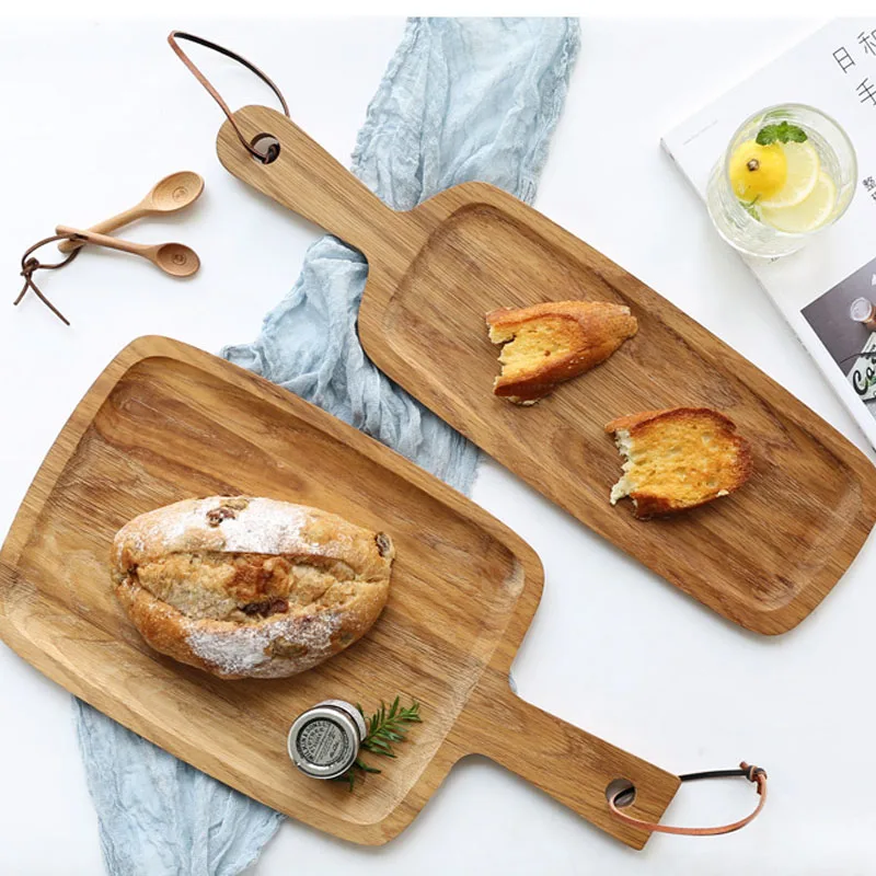 Wooden Dessert Bread Plates With Handle Rectangle Cheese Pizza Plate Baking Fruit Snack Sushi Tray Kitchen Home Supplies
Wooden Dessert Bread Plates With Handle Rectangle Cheese Pizza Plate Baking Fruit Snack Sushi Tray Kitchen Home Supplies