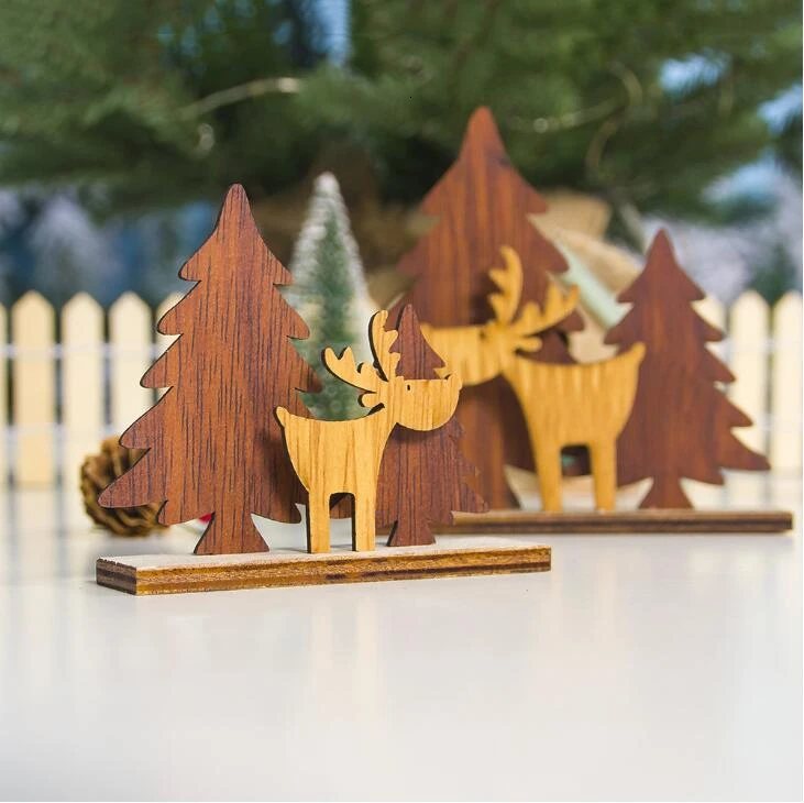 1PC 2 Sizes Wooden Christmas Tree With Deer Pendants Xmas Tree Ornaments Pendants Christmas Party Table Decoration Kids Gifts
1PC 2 Sizes Wooden Christmas Tree With Deer Pendants Xmas Tree Ornaments Pendants Christmas Party Table Decoration Kids Gifts