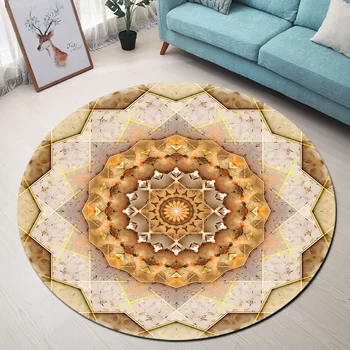 Modern Nation Style Round Carpet Bohemia Ethnic Mandala Geometric Patterns Carpet Bedroom Room Mat Living Room Non-slip Rugs
Modern Nation Style Round Carpet Bohemia Ethnic Mandala Geometric Patterns Carpet Bedroom Room Mat Living Room Non-slip Rugs