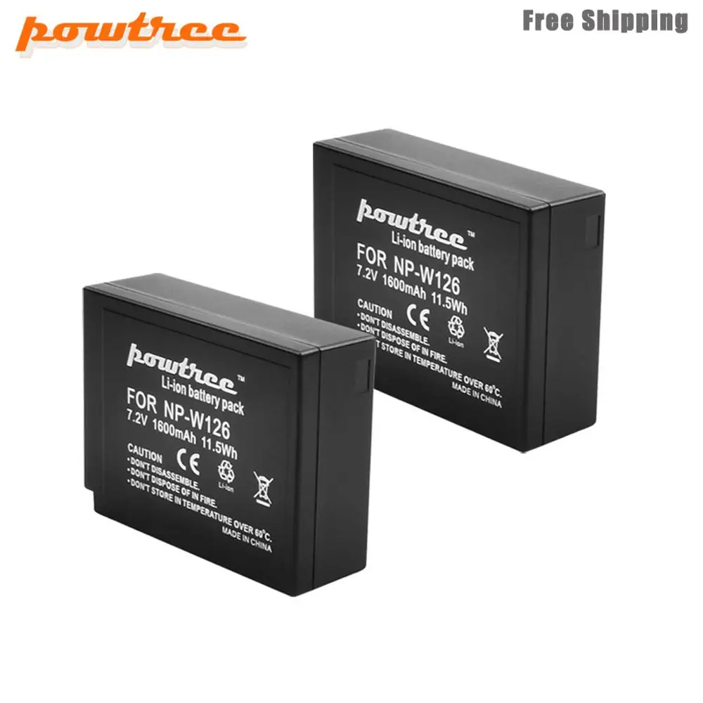 

Powtree 7.2V 1600mAh NP-W126 Camera Battery For Fujifilm FinePix HS30EXR HS33EXR X-Pro1 X-E1 X-E2 X-M1 X-A1 X-A2 X-T1 X-T10 L50