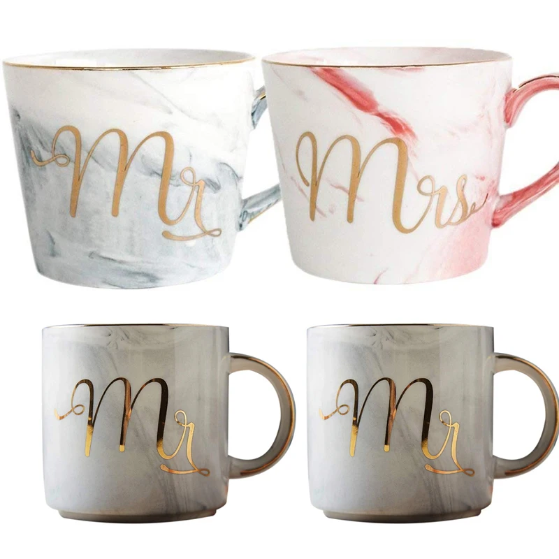 Coffee Mug Set: Mr. And Mrs. Marble Colored Ceramic Mugs, Set Of 2, Elegant, Romantic, Durable, Great For Wedding Gift, Valentin
Coffee Mug Set: Mr. And Mrs. Marble Colored Ceramic Mugs, Set Of 2, Elegant, Romantic, Durable, Great For Wedding Gift, Valentin