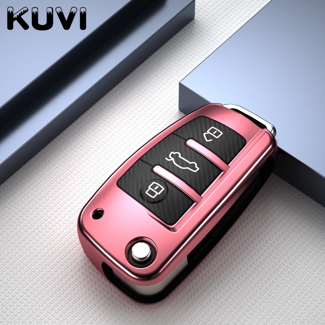 TPU+Carbon grain Car Key Case Protection Cover For Audi A3 A4 A4L B5 B6 B7 B8 B9 A5 A6 A6L C5 C6 Q3 Q5 Q7 S5 S7 RS3 TT Styling