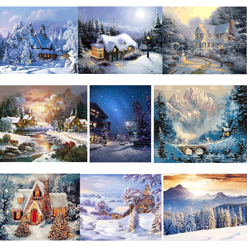 Painting By Numbers Snow Scenery Modern Wall Art Pictures By Number Winter Landscape Home Decor For Adult Unique DIY Gift
Painting By Numbers Snow Scenery Modern Wall Art Pictures By Number Winter Landscape Home Decor For Adult Unique DIY Gift