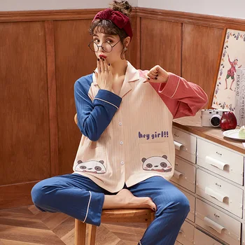NIGHTWA New Pajamas Set Cute Casual Homwear Comfortable Lougewear Plus Size Nighty Soft Sleepwear Cardigan Design Pijamas Women
NIGHTWA New Pajamas Set Cute Casual Homwear Comfortable Lougewear Plus Size Nighty Soft Sleepwear Cardigan Design Pijamas Women