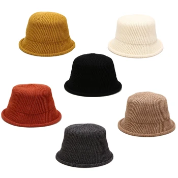Women Autumn Faux Wool Crochet Knitted Bucket Hat Solid Color Rolled Short Brim Flat Top Elegant Leisure Warm Panama Fisherman C
Women Autumn Faux Wool Crochet Knitted Bucket Hat Solid Color Rolled Short Brim Flat Top Elegant Leisure Warm Panama Fisherman C