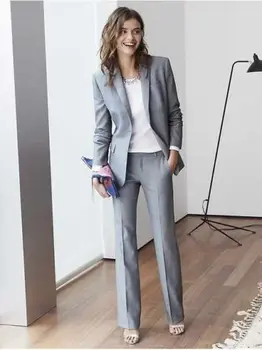 Custom made Light Grey Women suit Custom Made Business Office Tuxedos Work Wear One Buttons (jacket+pants)
Custom made Light Grey Women suit Custom Made Business Office Tuxedos Work Wear One Buttons (jacket+pants)
