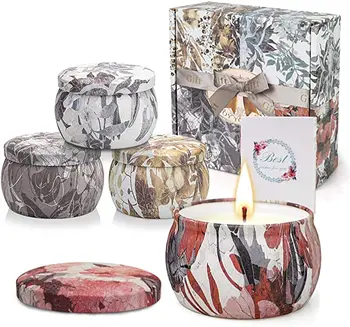 Ladies scented candles Decorative scented soy candles, suitable for birthdays and weddings, four-piece set in cute packaging
Ladies scented candles Decorative scented soy candles, suitable for birthdays and weddings, four-piece set in cute packaging