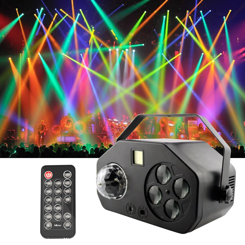 La-ser Projector RGBW Stage Light Disco Magic Ball Sounds Party Lights Music Center Strobe Lamp for Wedding Party Dance DJ
La-ser Projector RGBW Stage Light Disco Magic Ball Sounds Party Lights Music Center Strobe Lamp for Wedding Party Dance DJ