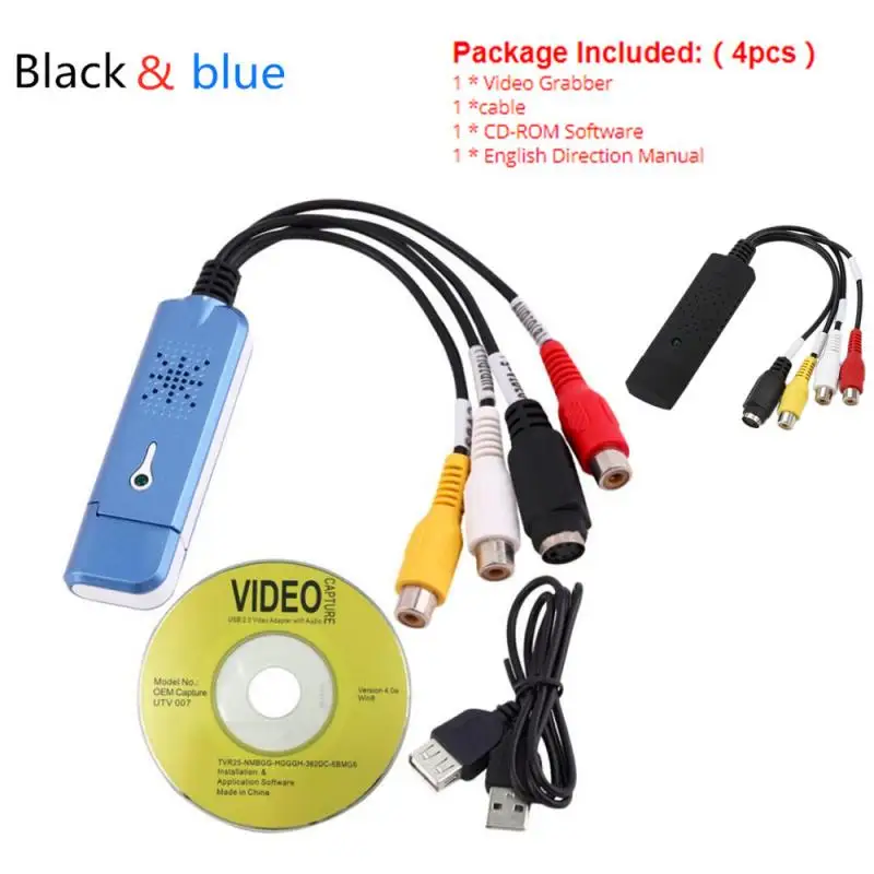 For Easycap USB2.0 Easy Cap Audio Video Capture Adapter VHS DVD DVR TV Capture Card Converter Support Win10 For MAC IO Plug&Play
For Easycap USB2.0 Easy Cap Audio Video Capture Adapter VHS DVD DVR TV Capture Card Converter Support Win10 For MAC IO Plug&Play