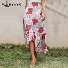 2021 Summer New Chiffon Long Skirt Loose Print Irregular Skirt Geometric Asymmetrical Button Mid-Calf Elegance Medieval Skirt
2021 Summer New Chiffon Long Skirt Loose Print Irregular Skirt Geometric Asymmetrical Button Mid-Calf Elegance Medieval Skirt