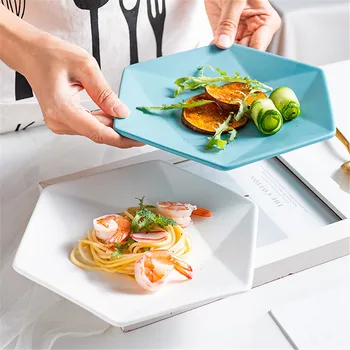 Hexagon Storage Tray Nordic Kitchen Ceramic Plate Fruit Cake Dessert Dish Desktop Sundries Jewelry Organizer Tray White Blue
Hexagon Storage Tray Nordic Kitchen Ceramic Plate Fruit Cake Dessert Dish Desktop Sundries Jewelry Organizer Tray White Blue