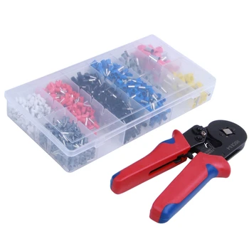 Crimper Plier Set 0.25-10mm2 Self-adjustable Ratchat Wire Crimping Tool with 1200 Wire Terminal Crimp Connector Insulated and Un
Crimper Plier Set 0.25-10mm2 Self-adjustable Ratchat Wire Crimping Tool with 1200 Wire Terminal Crimp Connector Insulated and Un