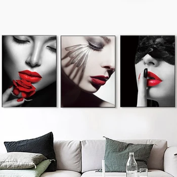 Vogue Sexy Girl Red Lips Feather Wall Art Canvas Painting Nordic Posters And Prints Wall Pictures For Living Room Salon Decor
Vogue Sexy Girl Red Lips Feather Wall Art Canvas Painting Nordic Posters And Prints Wall Pictures For Living Room Salon Decor