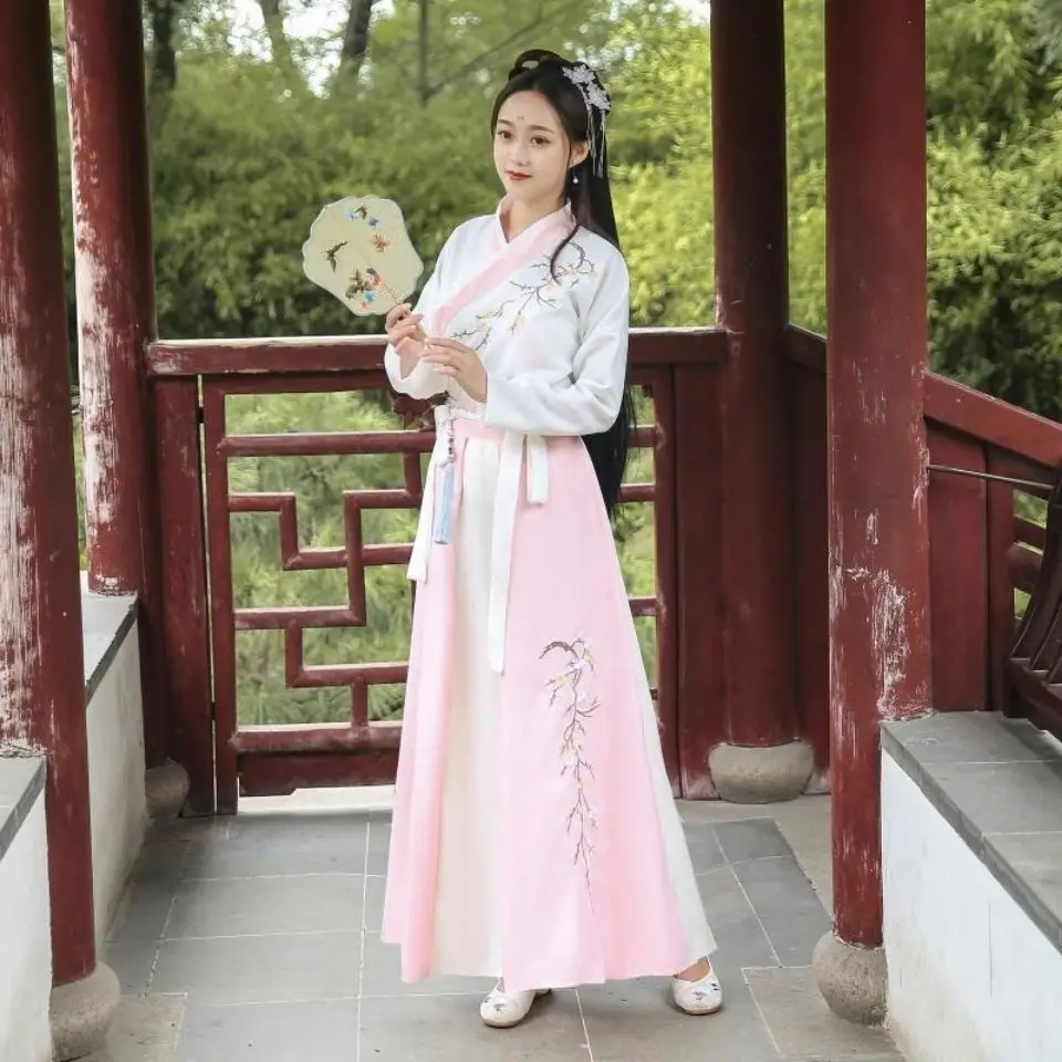 Hanfu Qi Waist Ru Skirt Female Women Chinese Style Girdle Ancient Costume Spring Autumn Super Immortal Elegant Chivalrous Dress
Hanfu Qi Waist Ru Skirt Female Women Chinese Style Girdle Ancient Costume Spring Autumn Super Immortal Elegant Chivalrous Dress