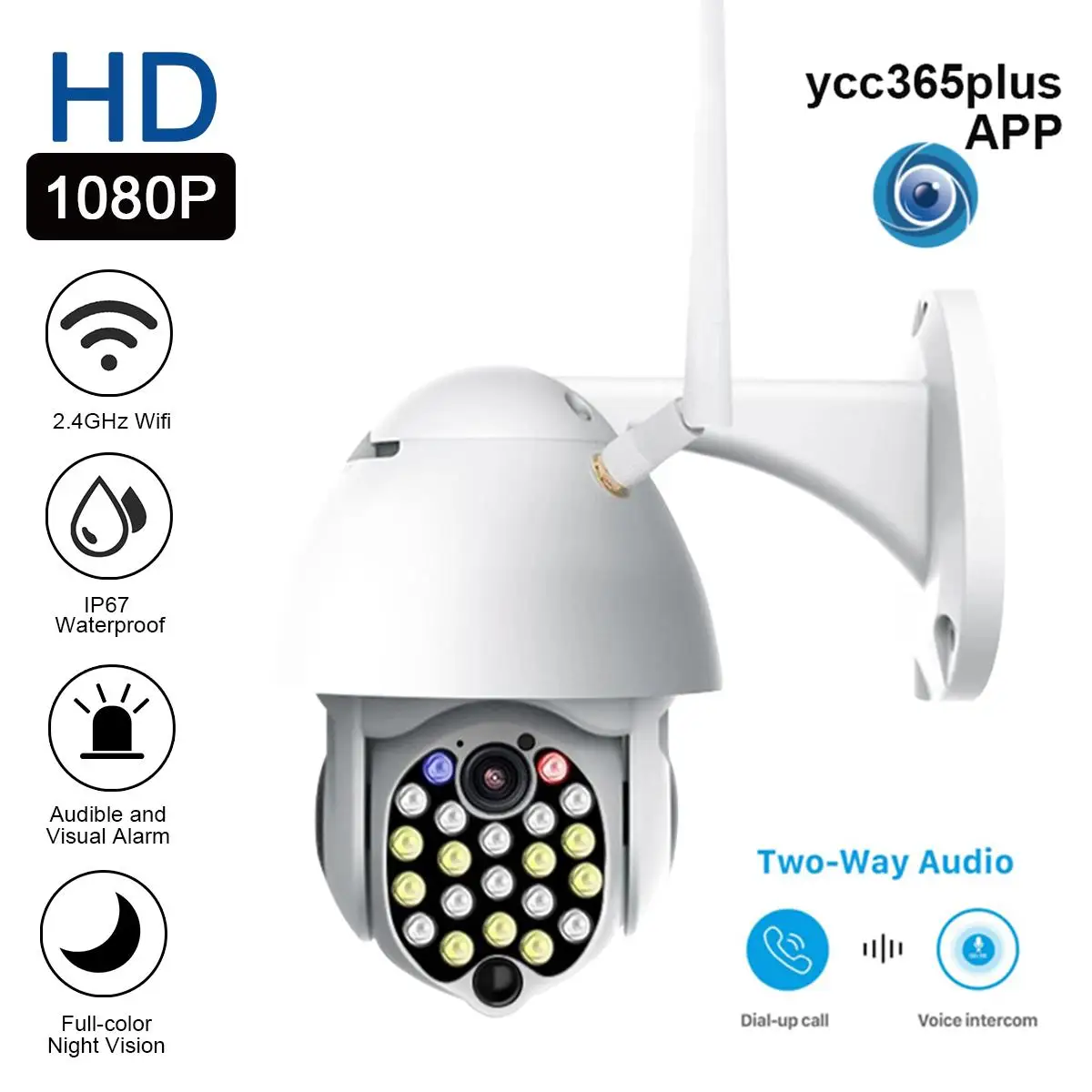 21 LEDs 128G Eight cores IP Camera Metal Double Shell 1080P 2MP Maximum WiFi Camera Night Vision Security Camera Support TF Card
21 LEDs 128G Eight cores IP Camera Metal Double Shell 1080P 2MP Maximum WiFi Camera Night Vision Security Camera Support TF Card