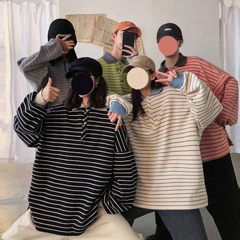 Men's Sweatshirt 2020 Spring New Contrast Lapel Stripe Couple Sweatshirt School Uniform Travel Wear Youth Fashion Men's Wear
Men's Sweatshirt 2020 Spring New Contrast Lapel Stripe Couple Sweatshirt School Uniform Travel Wear Youth Fashion Men's Wear