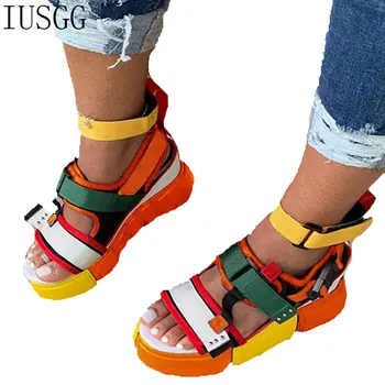 Hit Color Wedge High Heels Shoes High Platform Sandals Hook&loop Summer Zapatos Mujer Gladiator Lady Sandals Plus Size Stitching
Hit Color Wedge High Heels Shoes High Platform Sandals Hook&loop Summer Zapatos Mujer Gladiator Lady Sandals Plus Size Stitching