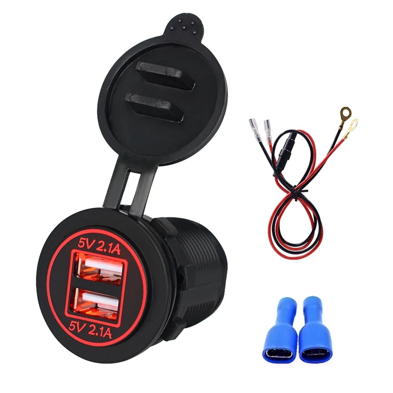 Universal Car Charger USB Vehicle 4.2A Output LED Waterproof Dual USB Port Cigarette Lighter Socket Plug Voltmeter Mobile Phone
Universal Car Charger USB Vehicle 4.2A Output LED Waterproof Dual USB Port Cigarette Lighter Socket Plug Voltmeter Mobile Phone